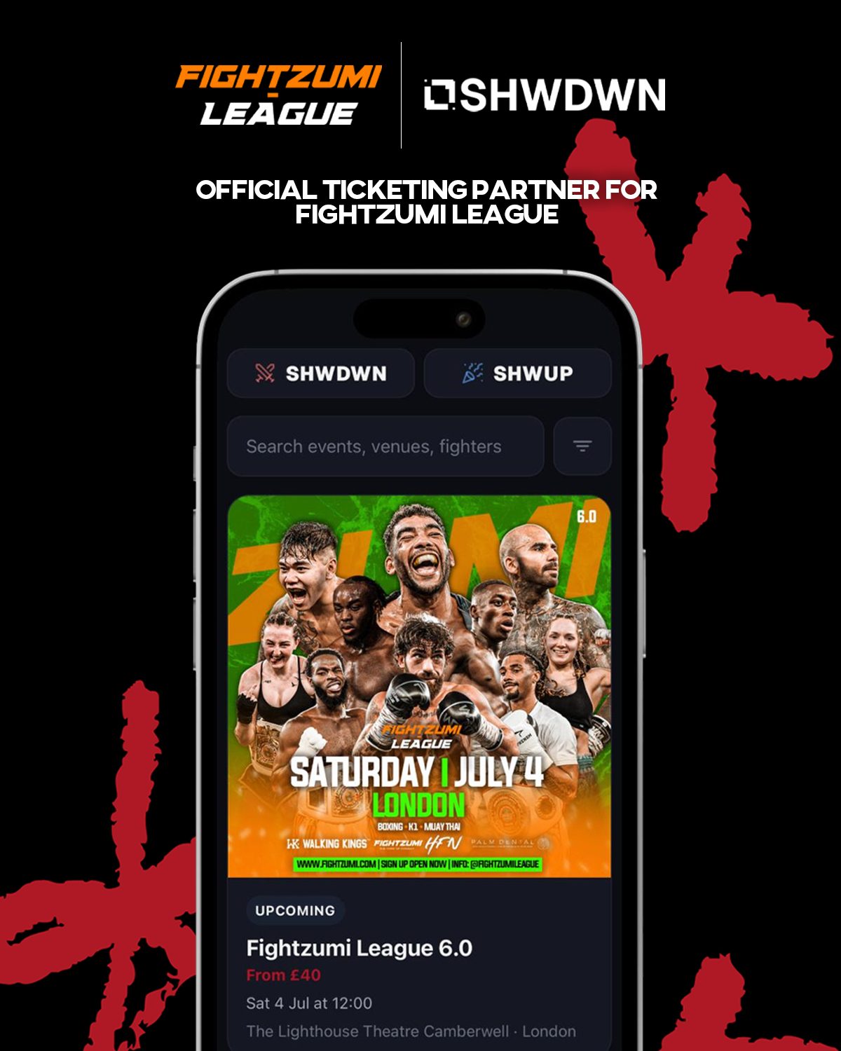 SHWDWN official ticketing partner for Fightzumi League